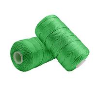 Uiopa Hilo Macrame 1,5mm x 400m, Cuerda Macrame de Nylon para Ganchillo, Hilo Crochet Fruta Verde para Bolsos a Crochet, Bricolaje, Decoración, Manualidades
