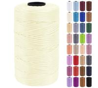Uiopa Hilo Macrame 3mm x 200m Cuerda Macrame Polipropileno Plano Hilo de Ganchillo para Bolsos a Crochet, Bolso de Mano, Sombrero, Manualidades, Envolver Regalo, Proyecto de Bricolaje