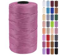 Uiopa Hilo Macrame 3mm x 200m Cuerda Macrame Polipropileno Plano Hilo de Ganchillo para Bolsos a Crochet, Bolso de Mano, Sombrero, Manualidades, Envolver Regalo, Proyecto de Bricolaje