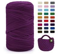 Uiopa Hilo para Tejer a Crochet, 400g/120m Trapillo para Tejer Bolsos, Trapillo Crochet Hilo de Poliéster para DIY y Tejido, Bolso de Mano, Manualidades, Decoración Hogareña