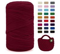 Uiopa Hilo para Tejer a Crochet, 400g/120m Trapillo para Tejer Bolsos, Trapillo Crochet Hilo de Poliéster para DIY y Tejido, Bolso de Mano, Manualidades, Decoración Hogareña
