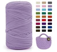 Uiopa Hilo para Tejer a Crochet, 400g/120m Trapillo para Tejer Bolsos, Trapillo Crochet Hilo de Poliéster para DIY y Tejido, Bolso de Mano, Manualidades, Decoración Hogareña