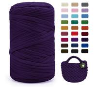Uiopa Hilo para Tejer a Crochet, 400g/120m Trapillo para Tejer Bolsos, Trapillo Crochet Hilo de Poliéster para DIY y Tejido, Bolso de Mano, Manualidades, Decoración Hogareña
