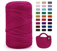 Uiopa Hilo para Tejer a Crochet, 400g/120m Trapillo para Tejer Bolsos, Trapillo Crochet Hilo de Poliéster para DIY y Tejido, Bolso de Mano, Manualidades, Decoración Hogareña