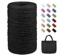 Uiopa Rafia para Tejer Crochet, 460g/700m Hilo de Rafia Natural, Hilo Crochet de Papel para Bolsos, Sombreros, Cestas, Decoración, Manualidades