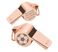 Uiopa Silbato Personalizado, Silbato de Acero Inoxidable con Grabado, Plata/Oro/Oro Rosa Silbato Personalizado para Árbitro, Entrenador, Profesor, Entusiasta de Deportes, Cordón Incluido