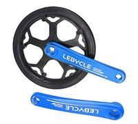 UIOPPOI Juego de bielas plegables para bicicleta de carretera cuadrada de 170 mm BMX 48T/53T para bicicleta de 7/8/9/10 velocidades (color: azul, tamaño: 48T)