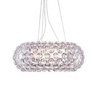 UIOPPOI Lámpara Colgante Foscarini, diseño de Bola de acrílico Transparente/ámbar, Nueva luminaria (tamaño: 65 cm x 20 cm)