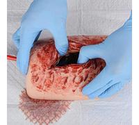 UIOPPOI Paquete de entrenamiento para heridas de muslos que simula el envoltorio de heridas y torniquete, entrenador de torniquete de control de sangre, entrenamiento para detener el sangrado para