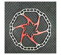 UIOPPOI Rotor de freno de disco de bicicleta de montaña de 160 mm MTB 6 pernos frenos disco BMX bicicleta rotores de acero inoxidable (color: rojo, tamaño: 160 mm)