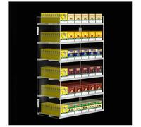 UioQrintan Expositor Comercial para Venta minorista, Expositor automático para Cigarrillos, vitrinas de Pared o de mostrador, 6 Niveles, 6 columnas