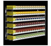 UioQrintan Expositor Comercial para Venta minorista, Expositor automático para Cigarrillos, vitrinas de Pared o de mostrador, 6 Niveles, 15 columnas