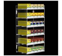 UioQrintan Expositor de Cigarrillos acrílico para Tiendas de conveniencia, Vitrina de Pared o de mostrador, 6 Niveles y 5 columnas.
