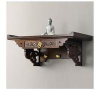 UioQrintan Soporte de Madera para Estatua de Buda, Soporte de Pared para Mesa Colgante de Pooja, Mueble de Madera para Altar de Buda, Estante de exhibición de estatuas de Feng Shui Chino