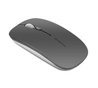 Uiosmuph Q5 Ratón Inalámbrico Recargable, 2.4G 1600DPI Silencioso,Gris