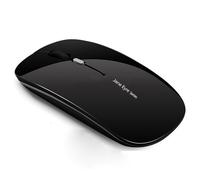 Uiosmuph Q5 Ratón Inalámbrico Recargable, 2.4G 1600DPI Silencioso,Negro