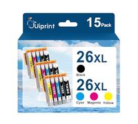 Uiprint 26XL Cartuchos de Impresora compatibles con Epson 26 XL Cartuchos de Tinta para Epson Expression Premium XP-510 XP-520 XP-600 XP-605 XP-610 XP-615 XP-620 XP-625 XP-700 XP-710 XP-800 XP-810