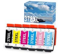 Uiprint 378XL Cartuchos de Tinta Compatibles con Epson 378 XL, 6-Pack | Compatibles para Expression Photo XP-8500 XP-8505 XP-8600 XP-8605 XP-8700 XP-8000 XP-8005 XP8500 XP8505 XP8600 XP8605 XP8700