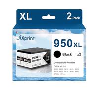 Uiprint 950XL 951XL Cartuchos de impresora para HP 950 951 XL Compatible con HP Officejet Pro 8100 8610 8600 8615 8620 8630 8640 8660 8625 251dw 276dw (2 negros)