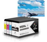 Uiprint 950XL 951XL - Cartuchos de tinta para HP 950 951 XL compatible con HP Officejet Pro 8100 8610 8600 8615 8620 8600 8630 8640 8660 8625 251dw 271dw (negro, cian, magenta y amarillo) e,4-Pack)