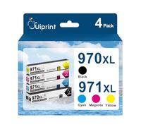 Uiprint 970XL 971XL Cartuchos de Tinta Compatible con HP 970 971 XL Officejet Pro X476dw X451dw X551dw X576dw X476 X451 X551 X576 476dw 451dw 551dw 576dw(4-Pack)