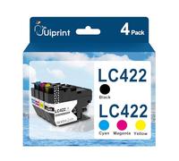 Uiprint LC422 Cartuchos de Tinta para Brother LC 422 Compatible con impresoras MFC-J5340DW MFC-J5345DW MFC-J5740DW MFC-J6540DW MFC-J6940DW (Paquete de 4, Negro/Cian/Magenta/Amarillo)