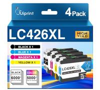 Uiprint LC426XL LC-426XL Cartuchos de Tinta Compatible para Brother LC 426 | compatible para impresoras MFC-J4335DW, MFC-J4340DW, MFC-J4535DW, MFC-J4540DW (paquete de 4, Negro/Cian/Magenta/Amarillo)