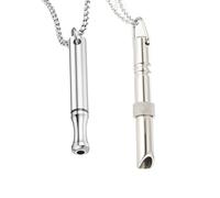 Uirheurd 2 Piezas Collar de Respiración Set Collar de Respiración Collar de Ansiedad con 2 Estilos para Ejercicios de Respiración Meditación Mujeres Hombres Plata