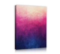 UIRINGART Arte mural en lienzo degradado abstracto Pintura ombré azul morado Imágenes modernas texturizadas Impresiones de obras para decoración del hogar del salón y dormitorio 75x120cm