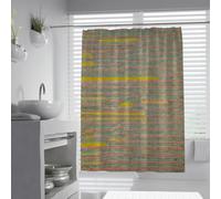 UIRINGART Cortinas de Ducha Modernas W200xL240cm Decoración de baño de Tela con patrón geométrico Abstracto Estilo Paul Klee con Ganchos Juego de Cortinas Impermeables Lavables para Cuarto húmedo