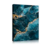 UIRINGART Mármol azul lienzo abstracto Arte mural Imágenes modernas Grabados de obras Pósters contemporáneos Pintura para salón dormitorio Decoración de oficina 65x100cm