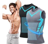 UIRPK Biowang 2023 New Version Ionic Shaping Sleeveless Shirt,Biowang Shirt,Energxcel Ionic Shaping Vest Men (2-B,XL)