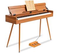 UISCOM - Piano digital con peso de 88 teclas, piano eléctrico de computadora de madera que se transforma entre computadora y cambiador, teclado progresivo de acción de martillo, perfecto para