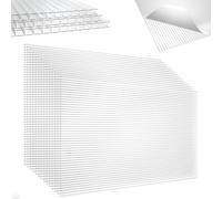 UISEBRT 14 placas de policarbonato de cámara hueca de policarbonato resistentes a los rayos UV, para invernaderos de jardín, placa de doble puente 605 x 1210 x 4 mm, transparente