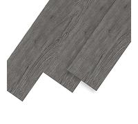 UISEBRT 18 Suelo Vinílico Autoadhesivo Baldosas de Vinilo Efecto Madera, 91,44 x 15,24 x 0,2 cm, para aprox. 2,5 m², tablones decorativos para cocina, salón, balcón, Roble Nocturno