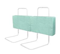 UISEBRT 2 barreras de cama de 60 cm, para protección contra caídas, altura regulable mediante 5 agujeros, para niños de distintas edades y bebés, 120 cm, verde