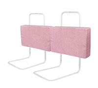 UISEBRT 2 barreras de cama de 60 cm, para protección contra caídas, altura regulable mediante 5 agujeros, para niños de distintas edades y bebés, 120 cm, rosa