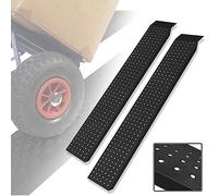 UISEBRT 2 piezas de rampa de carga hasta 400 kg - 135 cm de rampa de carga de acero galvanizado con superficie antideslizante, rampa de remolque para coche, moto, cortacésped - Negro