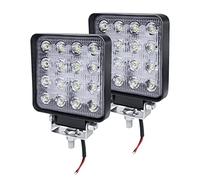 UISEBRT 2 x 48W Faro Trabajo LED Focos de Coche 12V LED-Faro de trabajo Spot Lámpara Trabajo Led Foco Lampara Resistente IP67 impermeable para off road Tractor SUV ATV UTV