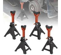 UISEBRT 4 soportes de altura ajustable de 28 a 42 cm, para cambio de neumáticos profesional, capacidad de carga 3 T, con pasador de seguridad y almohadillas de goma, para coches, camiones y caravanas