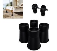 UISEBRT 8 elevadores redondos de mesa de 12 cm + 6,5 cm de alto, elevador de cama ajustable y elevador de silla, almohadillas apilables para muebles de polipropileno, extensión de patas de mesa para