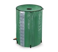 UISEBRT Depósito de Agua de Lluvia Plegable de 200 Litros Con Rejilla de Entrada, Válvula de Drenaje y Barril de PVC Para Recoger Agua