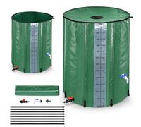 UISEBRT Depósito de agua de lluvia plegable de 500 litros, depósito de agua de lluvia con rejilla de entrada de agua, depósito de agua de lluvia, PVC, recoge agua respetuosa con el medio ambiente