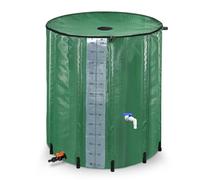 UISEBRT Depósito de Agua Plegable de 750 Litros Con Rejilla de Entrada y Válvula de Drenaje - Barril de Lluvia de PVC