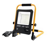 UISEBRT Foco de Trabajo LED 100W 85000LM, Luz de Trabajo LED Portátil, Proyector LED Impermeable IP66, Luz de construcción para taller, obra, garaje, exteriores, Luz Blanca Fría