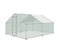 UISEBRT - Gallinero, jaulas para animales pequeños, cercado con techo de polietileno para aves de corral, conejos, mascotas pequeñas, perros (3 x 4 x 2 m)
