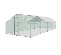 UISEBRT Gallinero Jaulas para animales pequeños, cercado con techo de polietileno para aves de corral, conejos, mascotas pequeñas, perros (3 x 8 x 2 m)