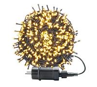 UISEBRT Guirnaldas Luces 50m 500 LED Cadena de luces Exterior Interior - Con 8 modos de luz - IP44 impermeable Decoración para la Navidad Pascua Halloween Boda Fiesta - Blanco cálido
