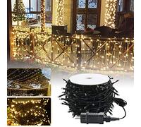 UISEBRT Guirnaldas Luces 80m 800 LED Cadena de luces Exterior Interior - Con 8 modos de luz - IP44 impermeable Decoración para la Navidad Pascua Halloween Boda Fiesta - Blanco cálido