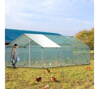 UISEBRT Jaulas de gallinero para animales pequeños, corral al aire libre con techo de polietileno para aves de corral, conejos, mascotas pequeñas, perros (3 x 6 x 2 m)